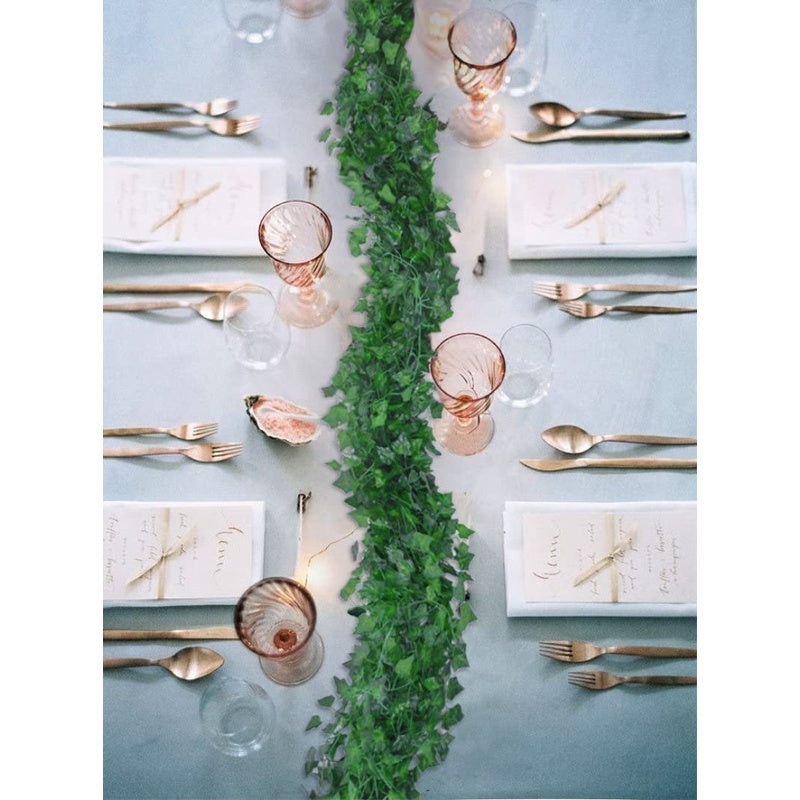 12 Pack 86 Feet Fake Ivy Leaves Artificial Garland Greenery Hanging Plant Vine Wedding Wall Party Room Astethic Decor