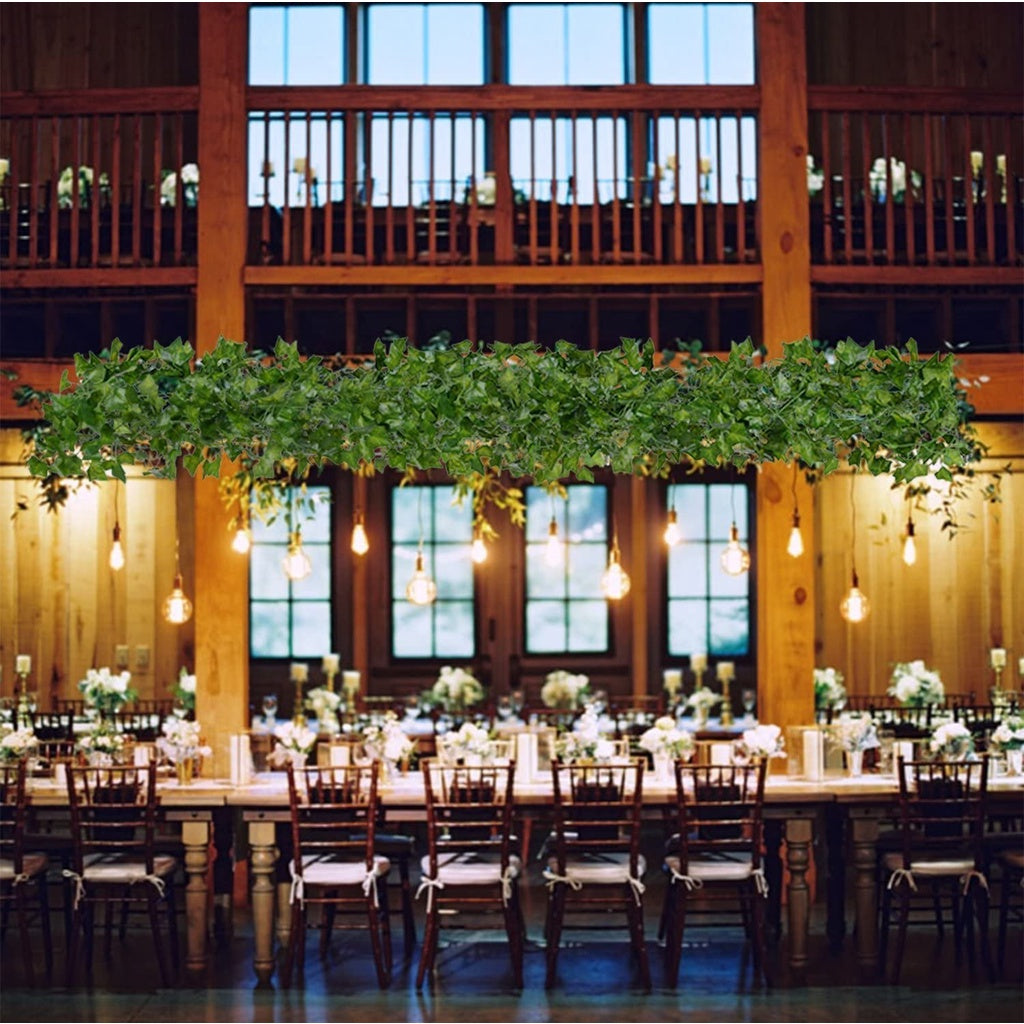 12 Pack 86 Feet Fake Ivy Leaves Artificial Garland Greenery Hanging Plant Vine Wedding Wall Party Room Astethic Decor
