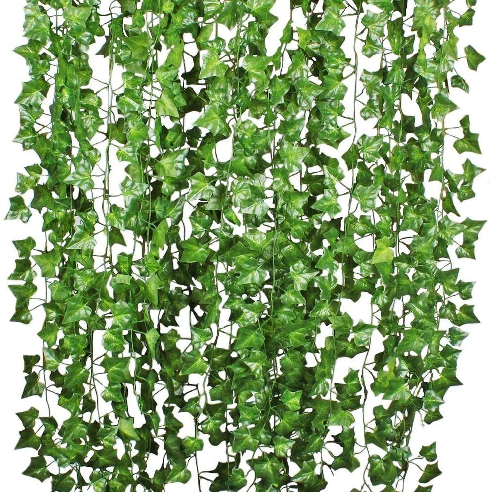 12 Pack 86 Feet Fake Ivy Leaves Artificial Garland Greenery Hanging Plant Vine Wedding Wall Party Room Astethic Decor