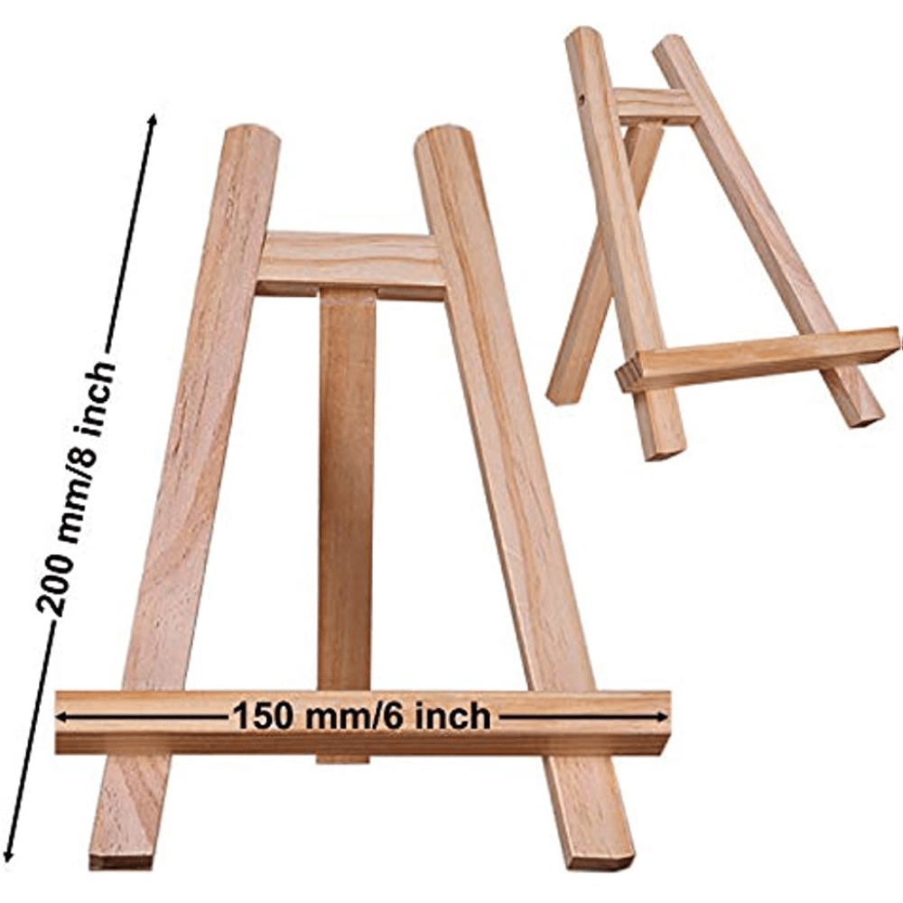 Small Tabletop Display Stand 8 inch Wooden Table Top A-Frame Artist Easel Canvas Photo Picture Sign Holder Stand