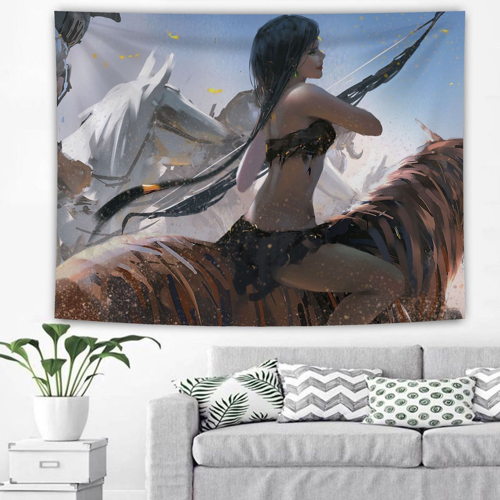 鬼刀 Ghost Knife Dormitory Background Cloth ins Hanging Cloth Renting House Bedroom Renovation Wall Cloth Network Red Live Personalized Trend Tapestry