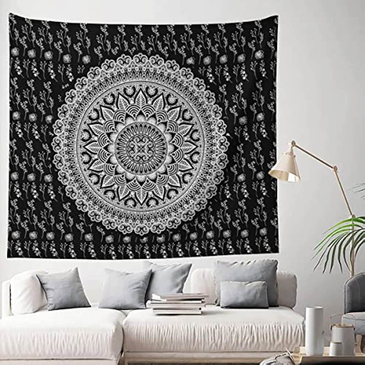 Sinsoledad Mandala Wall Tapestry - Psychedelic Hippie Tapestry Boho Tapestry Wall Hanging as Wall Art for Bedroom, Living Room, Dorm (59"x51")