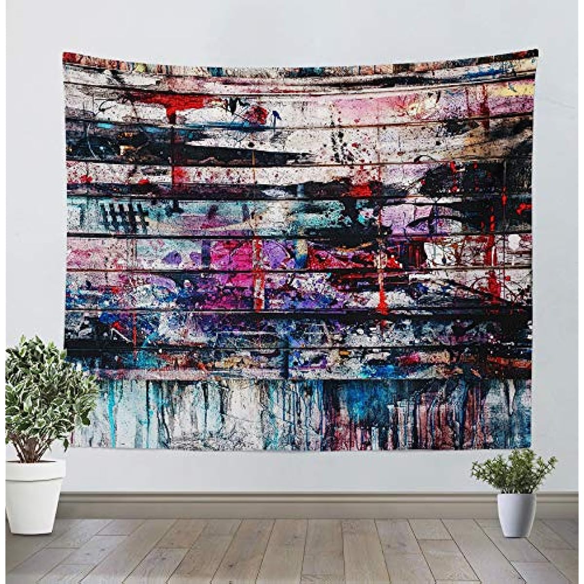 Sinsoledad Abstract Tapestry Wall Art, Large Trippy Graffiti Wall Hanging, Psychedelic Tapestry Home Decor, Cool Hippie Tapestry for bedroom aesthetic