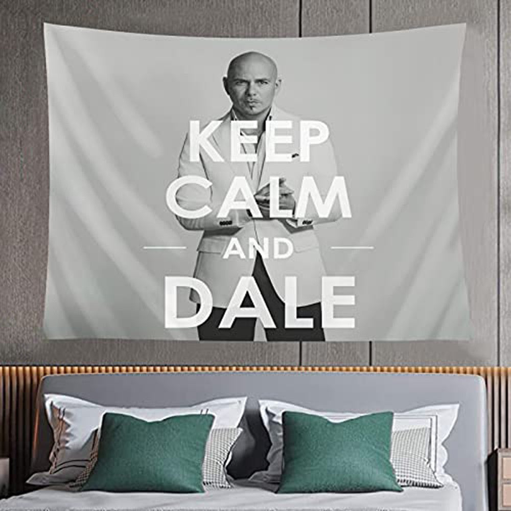 Mr Worldwide Tapestry, Pitbull Tapestry Mr. Worldwide, Been There, Done That Tapestry Wall Hanging Pop Art Home Decorations for Living Room Bedroom Dorm Decor