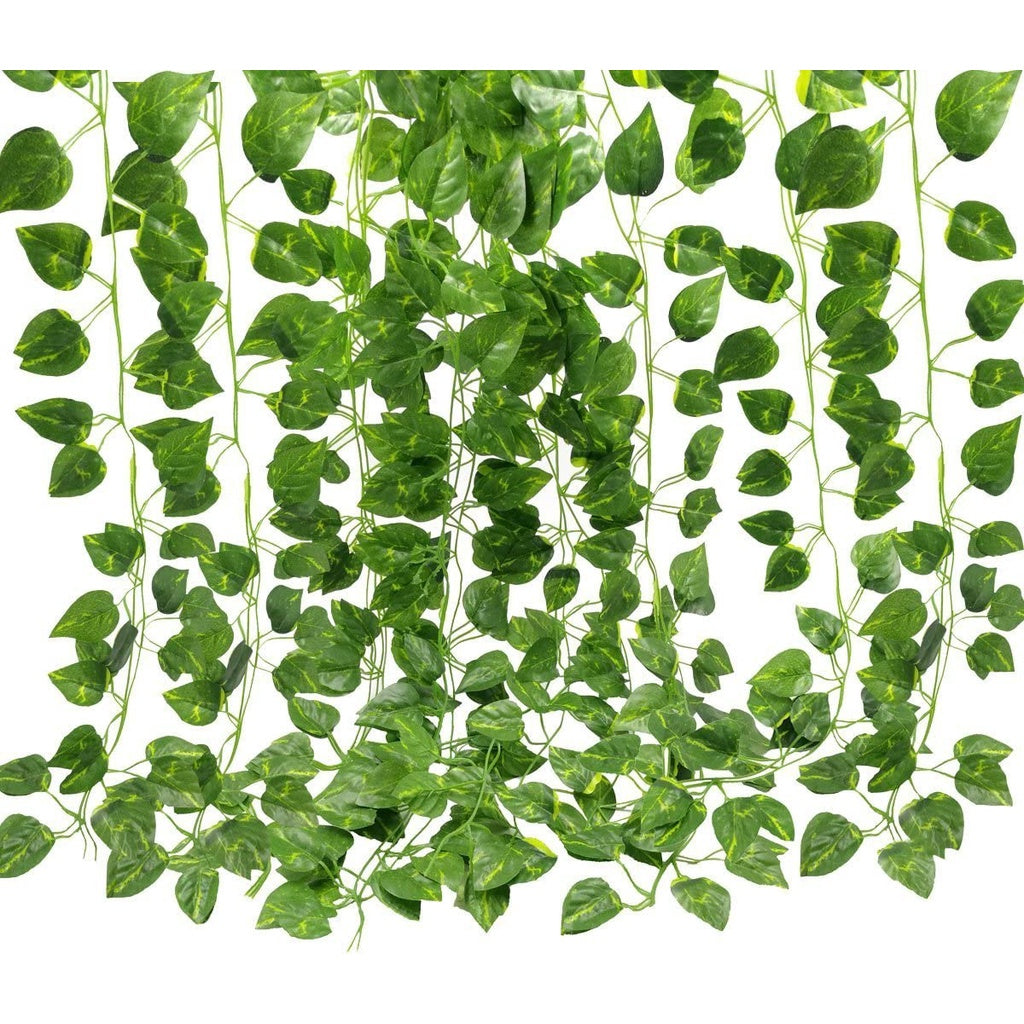 24 Strands Fake Foliage Garland Leaves Decoration Artificial Greenery Ivy Vine Plants for Home Decor Indoor Outdoors