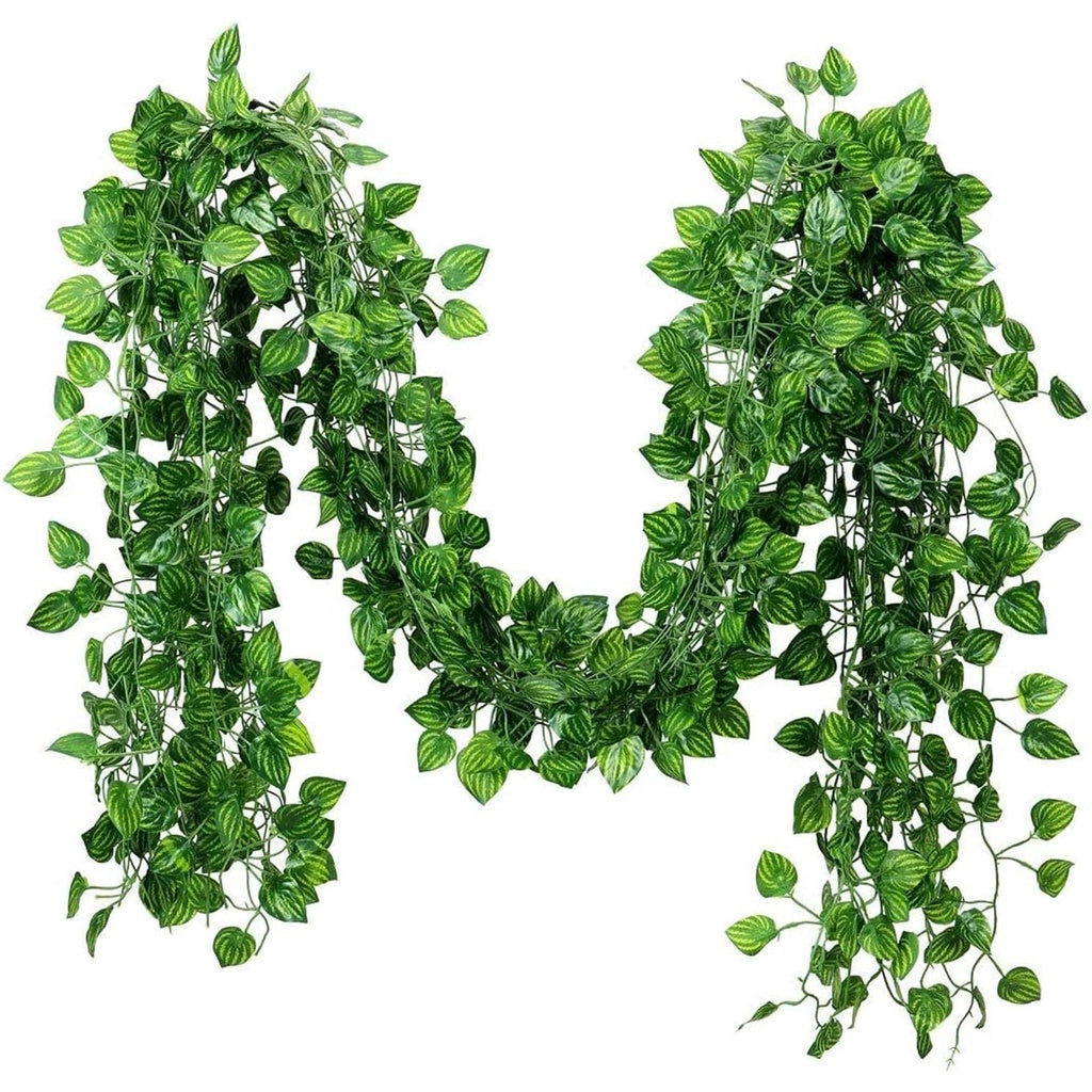 24 Strands Fake Foliage Garland Leaves Decoration Artificial Greenery Ivy Vine Plants for Home Decor Indoor Outdoors