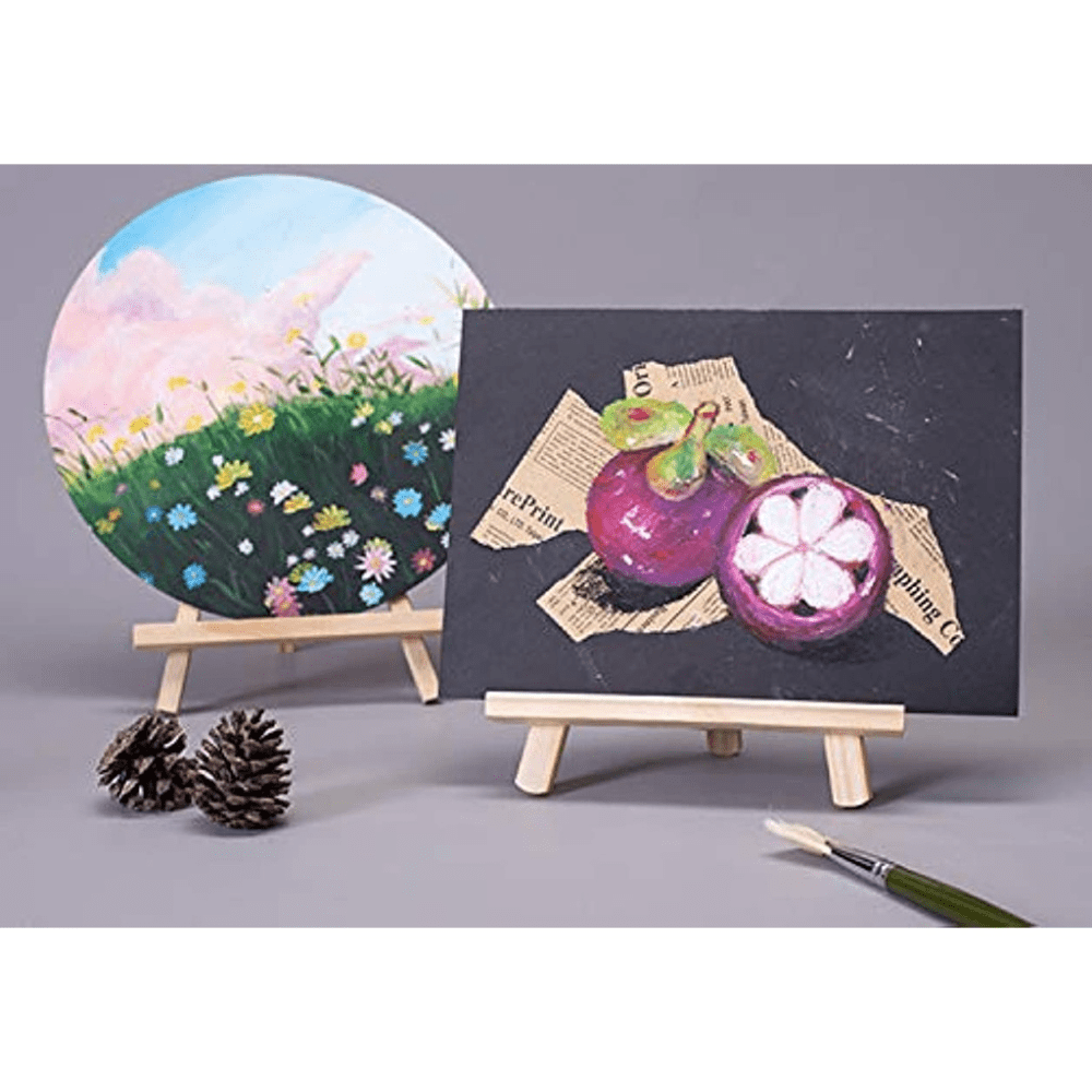 Small Tabletop Display Stand 8 inch Wooden Table Top A-Frame Artist Easel Canvas Photo Picture Sign Holder Stand