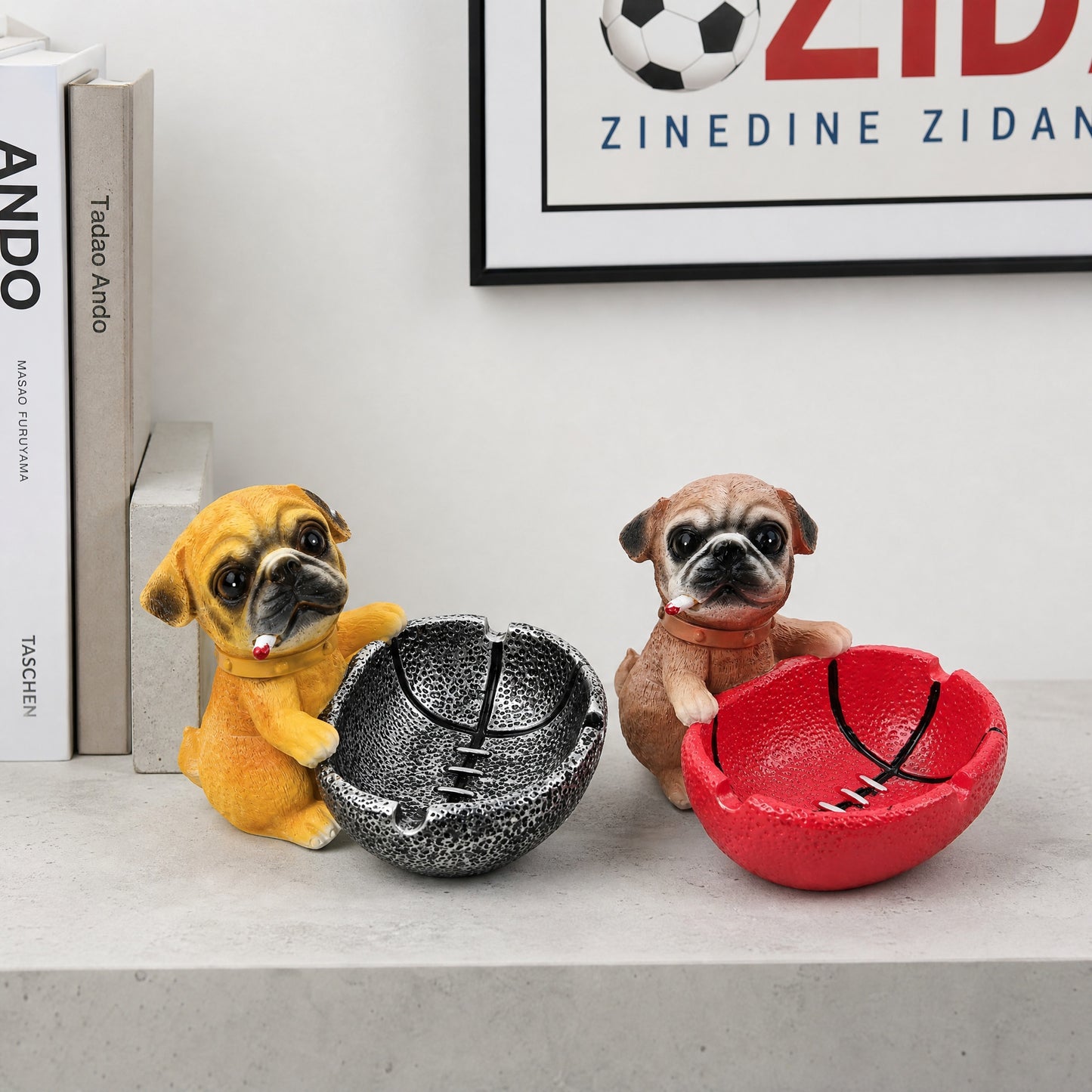 Cute Pug Dog Resin Ashtray Ornament