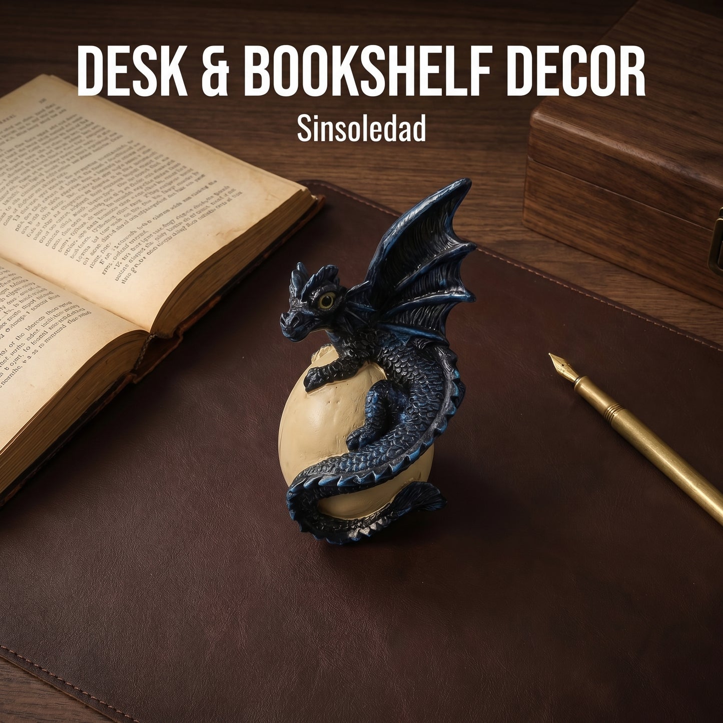 Cute Hatching Baby Dragon on Egg Resin Figurine, Fantasy Dragon Statue for Home Decor, Collectible Ornament Gift for Dragon Lovers