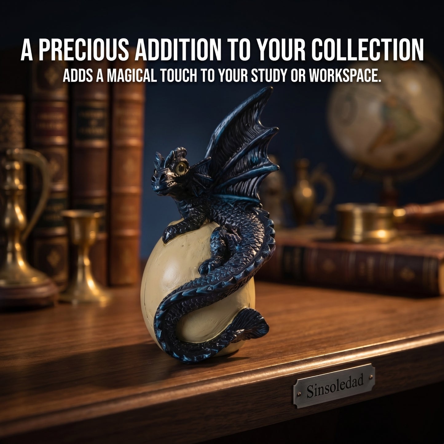 Cute Hatching Baby Dragon on Egg Resin Figurine, Fantasy Dragon Statue for Home Decor, Collectible Ornament Gift for Dragon Lovers