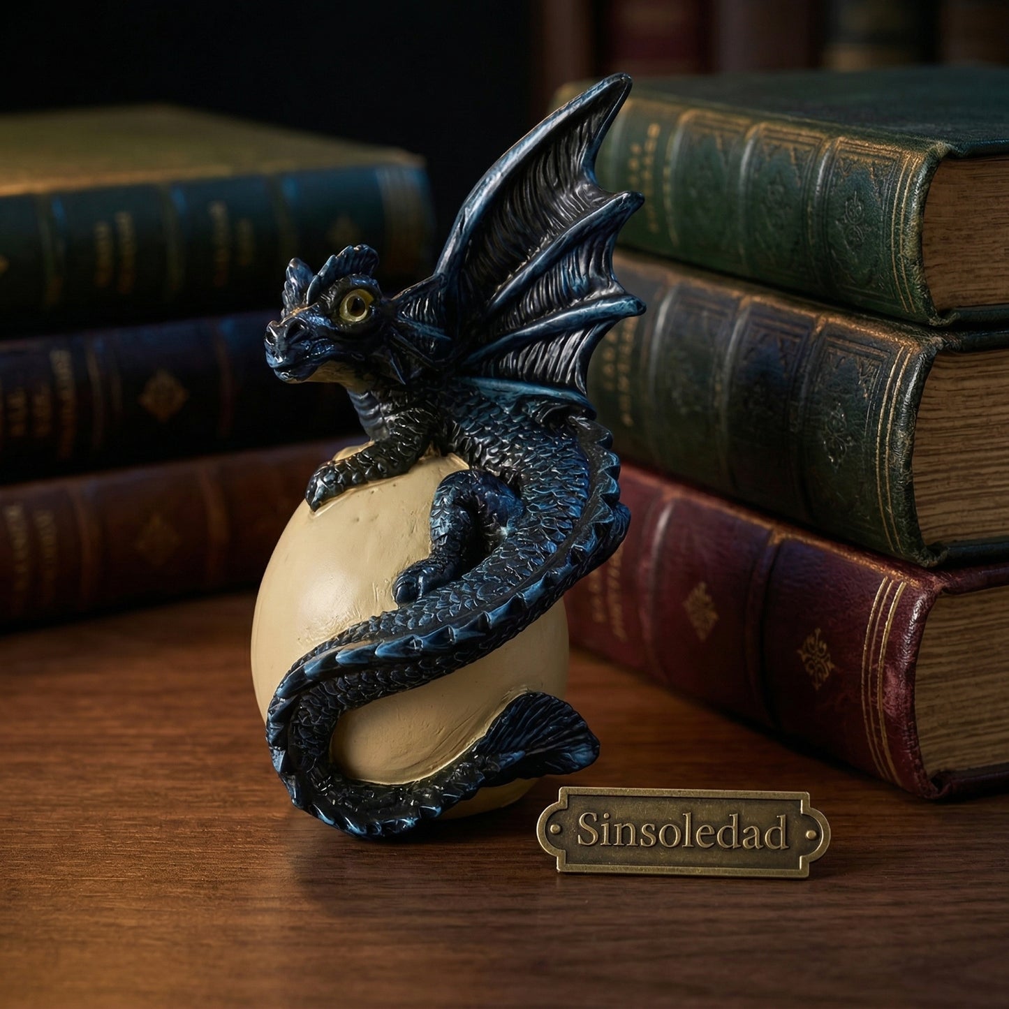 Cute Hatching Baby Dragon on Egg Resin Figurine, Fantasy Dragon Statue for Home Decor, Collectible Ornament Gift for Dragon Lovers