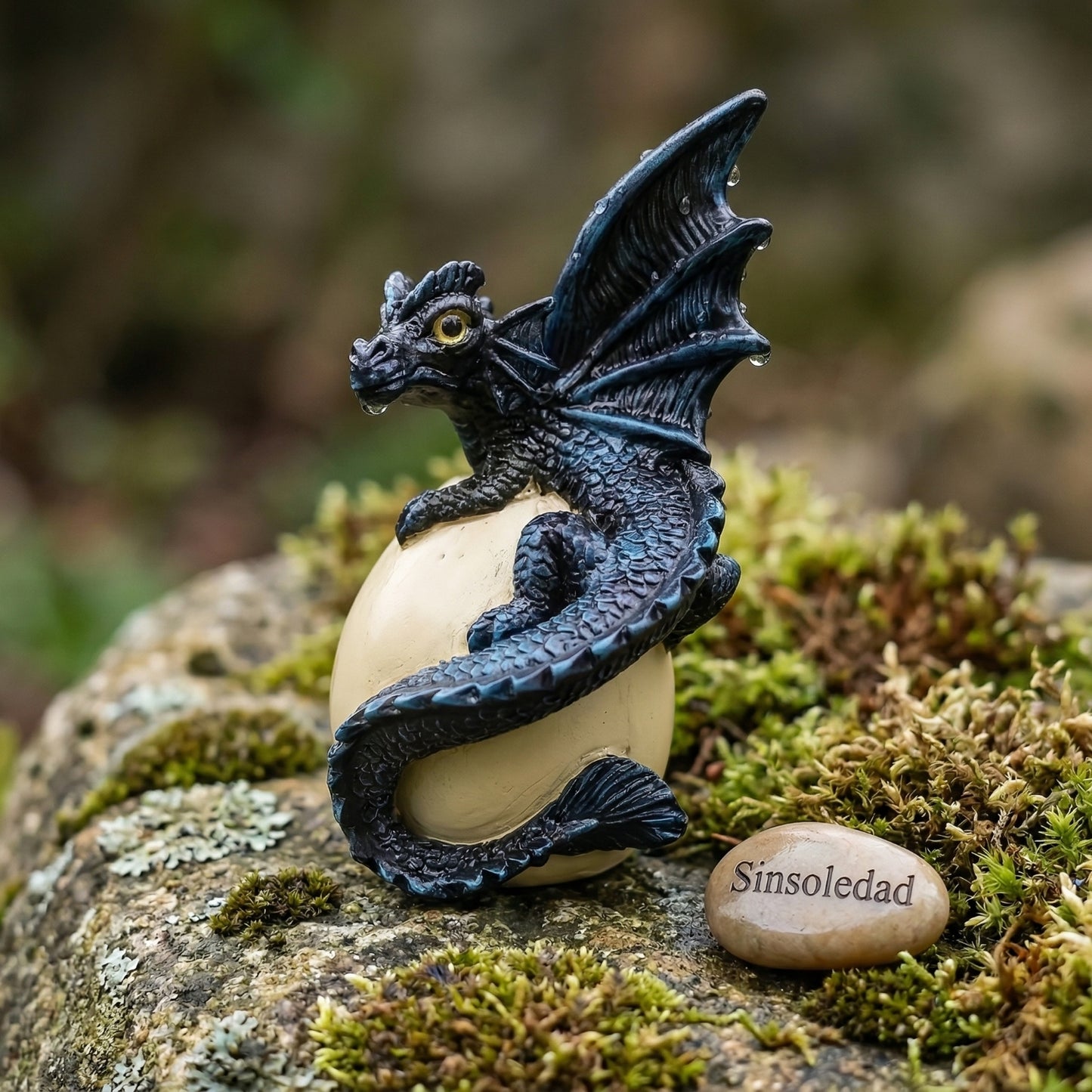 Cute Hatching Baby Dragon on Egg Resin Figurine, Fantasy Dragon Statue for Home Decor, Collectible Ornament Gift for Dragon Lovers