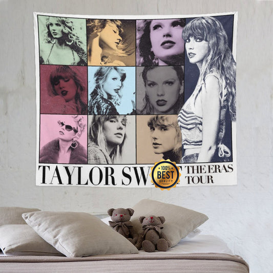 Sinsoledad Taylor Eras Tour Tapestry Swift Wall Hanging Taylor Fans Concert Tapestry Banner Decor for Room Bedroom Wall Art College Dorm Decor 59"x51"/150x130cm