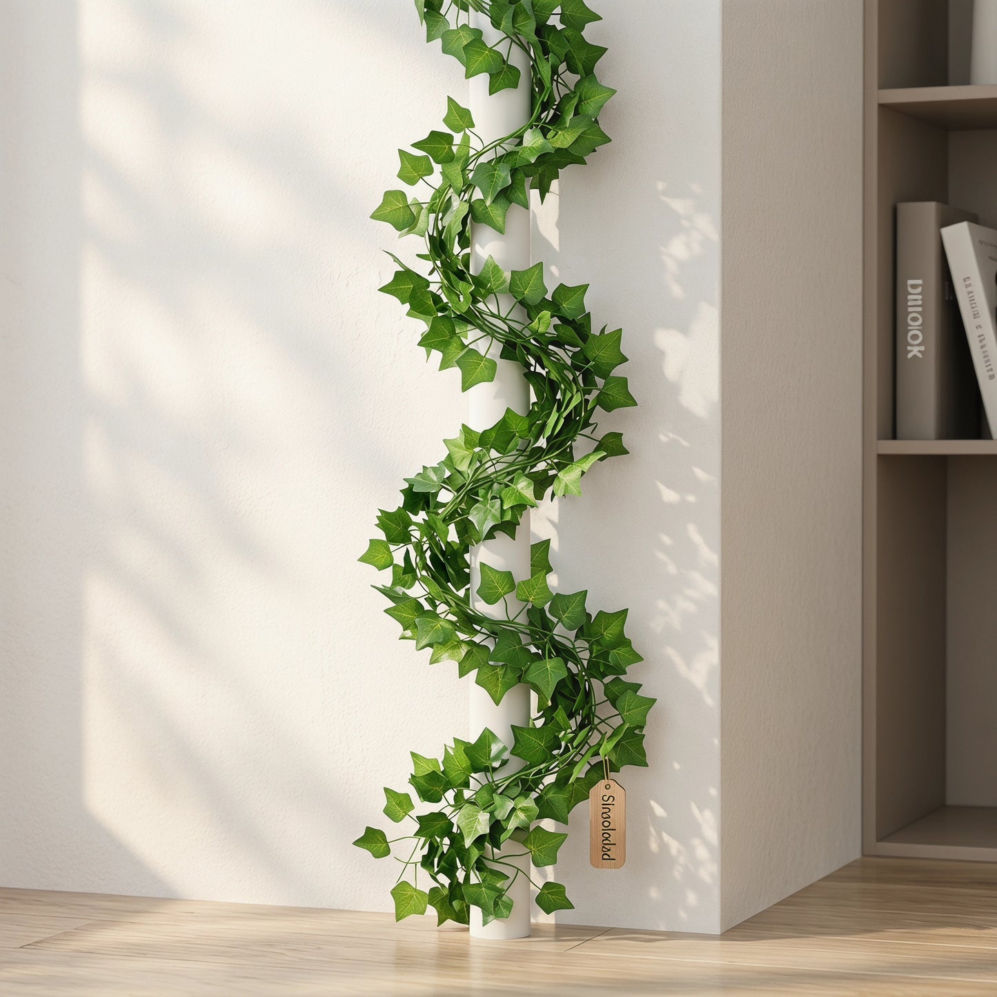 12 Pcs 2.4m/94.5inch Artificial Ivy Garland, Realistic Fake Ivy Vines, Green Faux Hanging Plant for Home Balcony Wedding Party Wall Decor