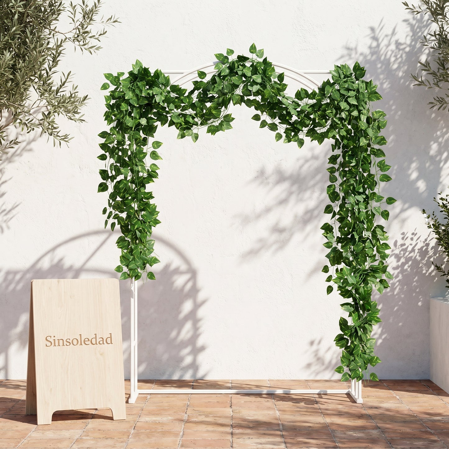 360 Feet 48 Pack Fake Greenery Hanging Garland, Ivy Leaf Plants, Vine Leaves, Fake Flowers Foliage for Bedroom Garden Wall Decor