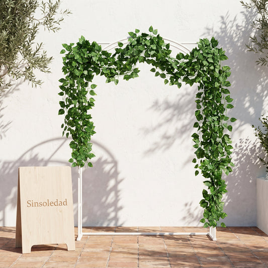 360 Feet 48 Pack Fake Greenery Hanging Garland, Ivy Leaf Plants, Vine Leaves, Fake Flowers Foliage for Bedroom Garden Wall Decor