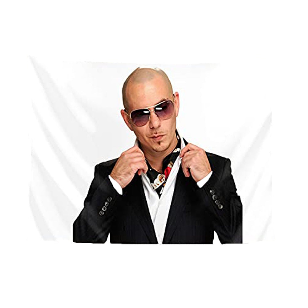 Mr Worldwide Tapestry, Pitbull Tapestry Mr. Worldwide, Been There, Done That Tapestry Wall Hanging Pop Art Home Decorations for Living Room Bedroom Dorm Decor